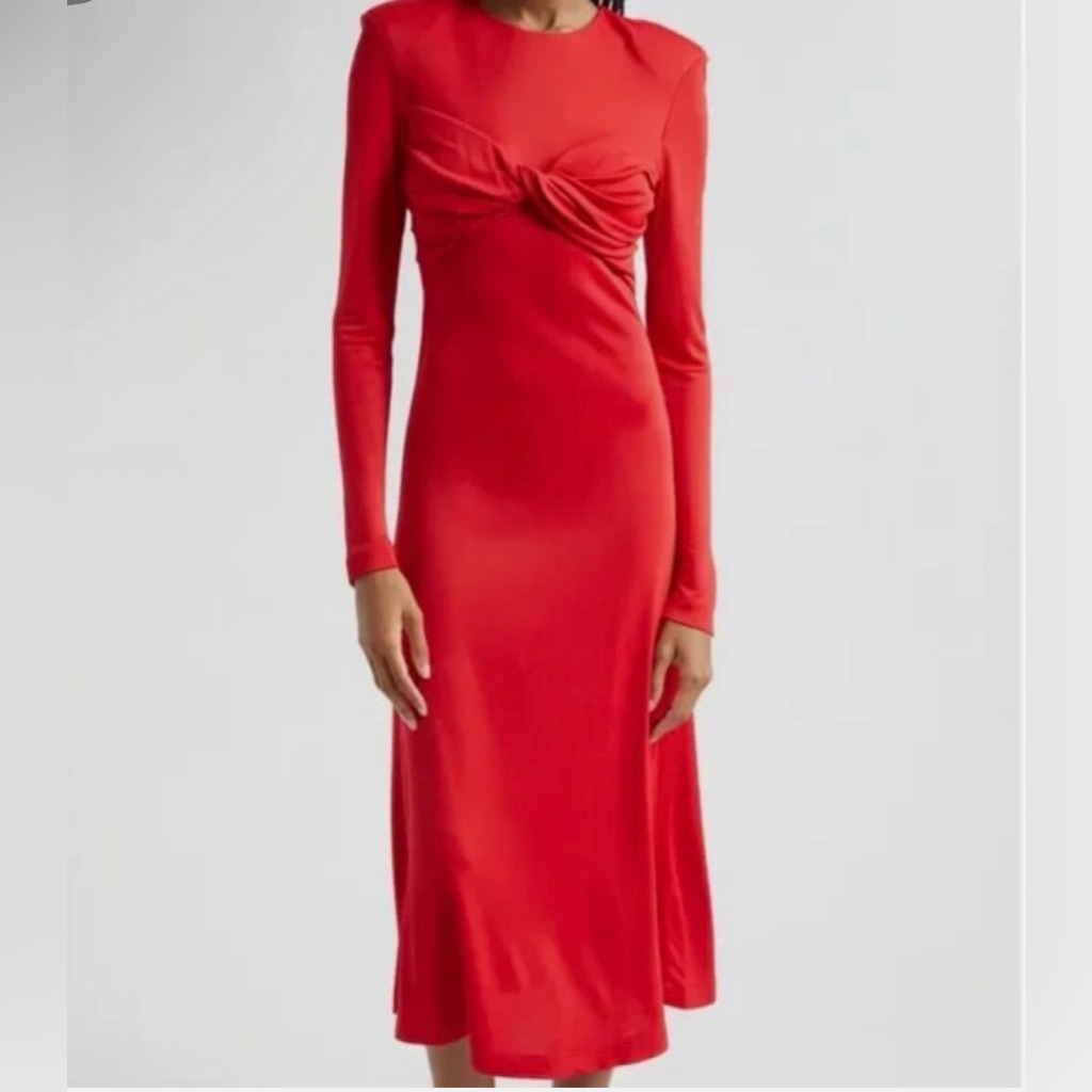 Farm Rio Twisted Jersey Midi Dress